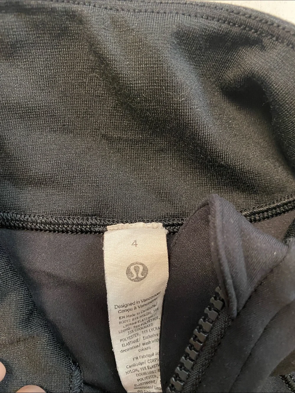 lululemon athletica Black Fitted Zip-Up